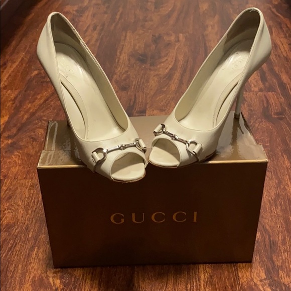 HORSEBIT GUCCI PEEP TOE PUMPS Size 38 - Picture 2 of 10